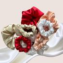 Kép 3/3 -  Infinite Blush barackszínű selyemszatén scrunchie L méret3