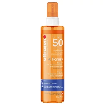 Ultrasun Family Wet Spray nedves bőrre is használható családi fényvédő SPF50