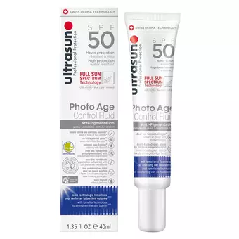 Ultrasun Photo Age Anti-Pigmentation Control Fluid SPF50 arcra való fényvédő pigmentfoltos bőrre