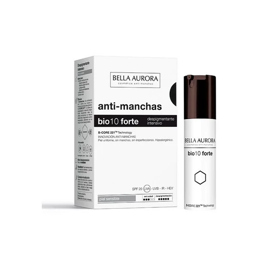 Bella Aurora Bio10 Forte Dark Spot Corrector Sensitive Skin pigmentfolthalványító szérum érzékeny bőrre