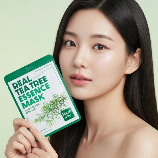 Farm Stay Real Tea Tree Essence fátyolmaszk teafa kivonattal