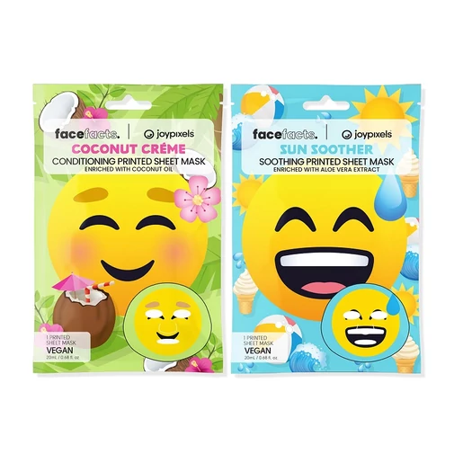 Face Facts Joy Pixels Coconut Creme fátyolmaszk kókuszkivonattal