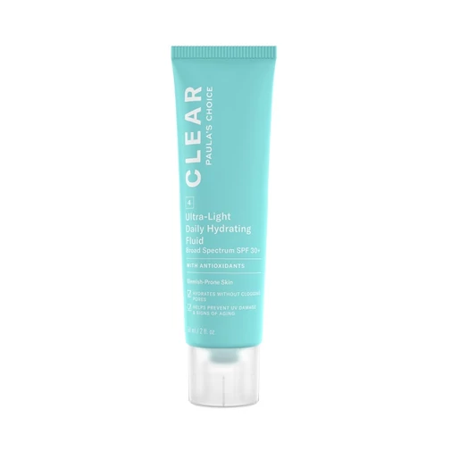 Paula’s Choice Clear Ultra-Light Daily Hydrating Fluid fényvédő pattanásos bőrre SPF 30+