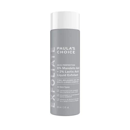 Paula’s Choice Skin Perfecting 6% Mandelic Acid + 2% Lactic Acid Liquid Exfoliant hámlasztó mandulasavval és tejsavval