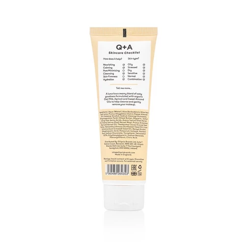 Q+A Oatmilk Cream Cleanser krémes arctisztító zabtejjel