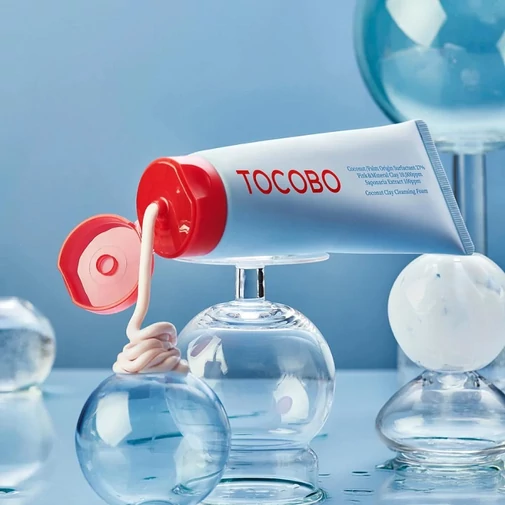 Tocobo Coconut Clay Cleansing Foam gyengéden habzó arctisztító rózsaszín agyaggal