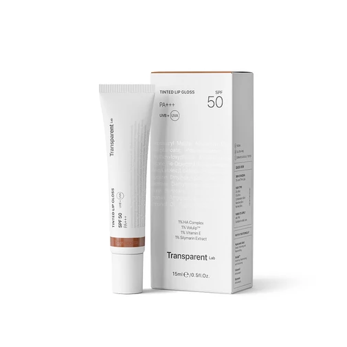 Transparent Lab Tinted Gloss színezett ajakápoló Terracotta árnyalat SPF50