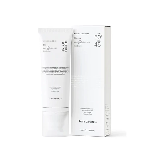 Transparent Lab Invisible Sunscreen bőrerősítő fényvédő arcra SPF50