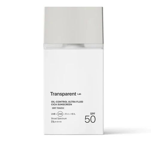 Transparent Lab Oil Control Ultra Fluid Cica hibrid szűrős fényvédő zsíros bőrre SPF 50