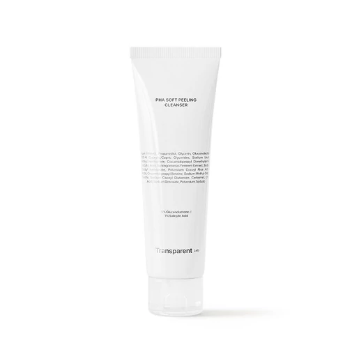 Transparent Lab PHA Soft Peeling Cleanser gyengéden hámlasztó arctisztító PHA savval