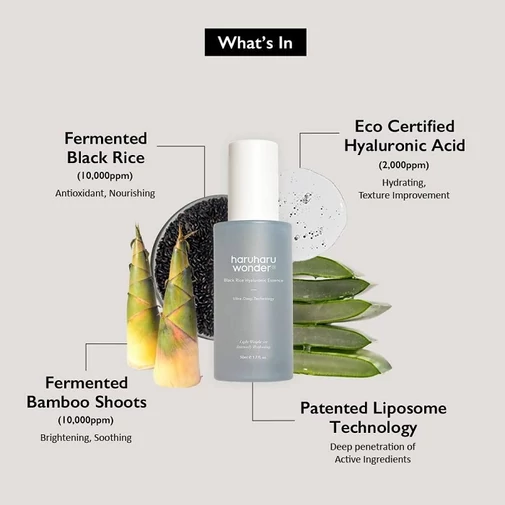 HaruHaru Wonder Black Rice Hyaluronic Essence hialuronsavas hidratáló esszencia