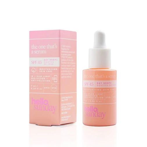 Hello Sunday The One That’s A Serum illatmentes fényvédő szérum arcra – mini kiszerelés SPF50