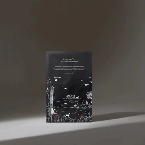 Pyunkand Yul Black Tea Revitalizing regeneráló fátyolmaszk fekete tea kivonattal