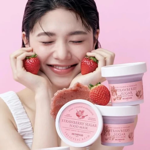Skinfood Strawberry Sugar Food Mask hámlasztó maszk