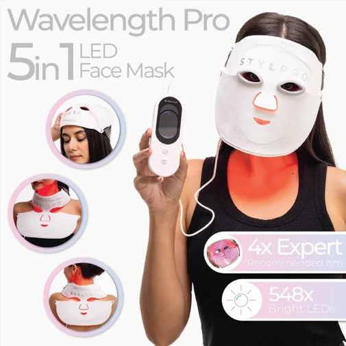 STYLPRO Wavelength Pro 5-in-1 multifunkciós ledmaszk arcra, fejbőrre és testre