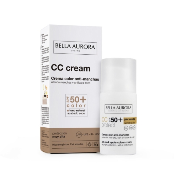 Bella Aurora Anti-Dark Spot CC cream Sensitive Skin színezett hidratáló érzékeny bőrre SPF502