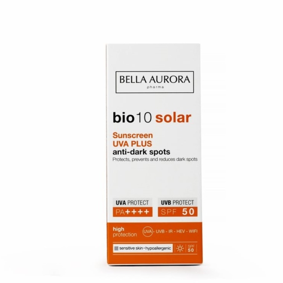 Bella Aurora Bio10 Solar ásványi szűrős fényvédő pigmentfoltok és érzékeny bőrre SPF50