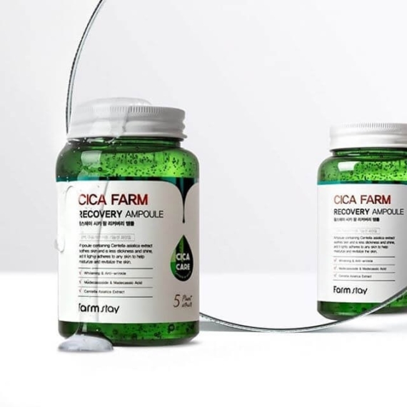 Farm Stay Cica Farm Recovery Ampoule géles hidratáló centellával és niacinamiddal 2
