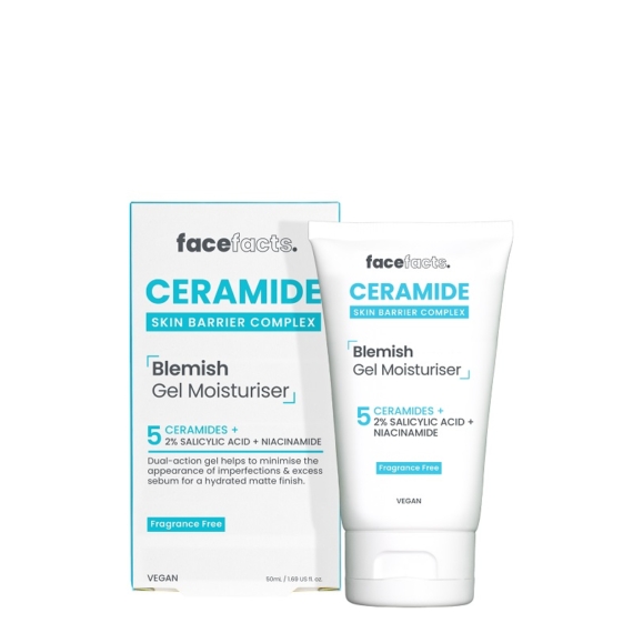 Face Facts Ceramide Blemish géles hidratáló problémás bőrre niacinamiddal2
