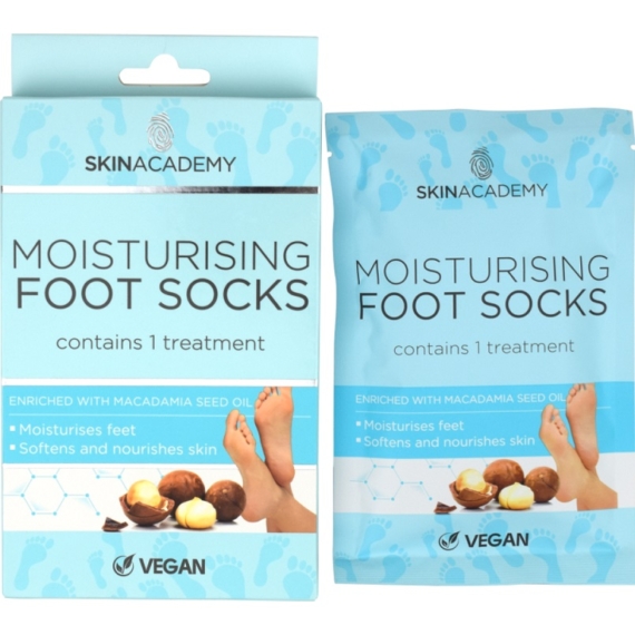 Face Facts Skin Academy Moisturizing Foot Socks hidratáló lábmaszk makadámdióval