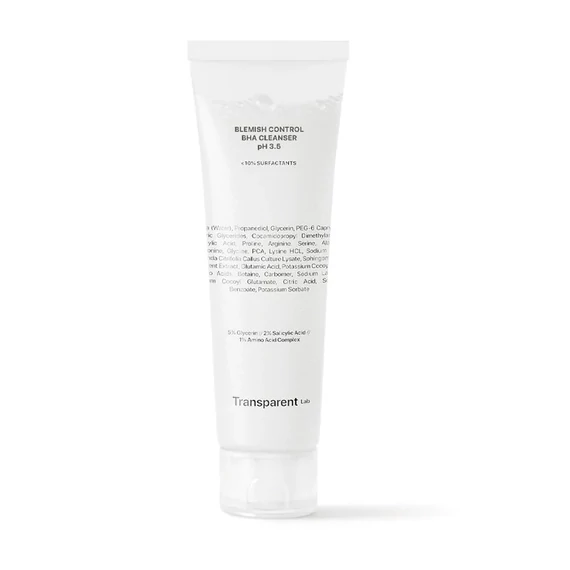 Transparent Lab Blemish Control BHA Cleanser szalicilsavas arctisztító aknés bőrre