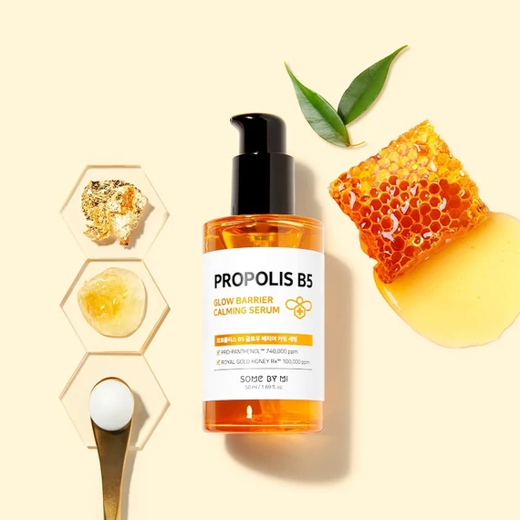 Some By Mi Propolis B5 Glow Barrier Calming Serum bőrnyugtató szérum propoliszkivonattal2