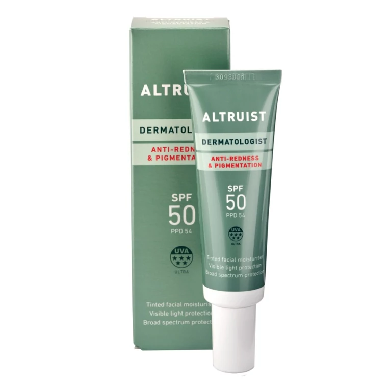 Altruist Dermatologist Anti-Redness & Pigmentation színezett fényvédő érzékeny bőrre SPF50