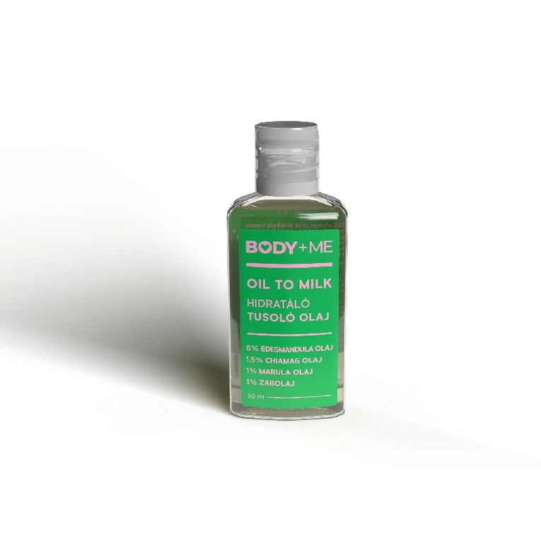 BODY+ME Oil To Milk hidratáló tusoló olaj – utazó kiszerelés