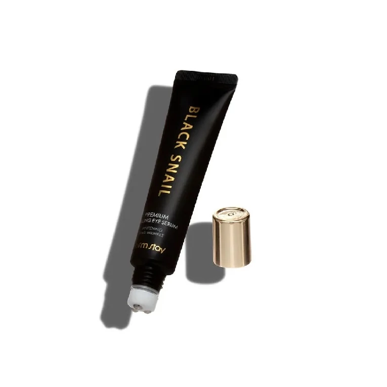 Farm Stay Black Snail Premium Rolling Eye Serum golyós feszesítő szemkörnyékápoló csiganyálkivonattal 