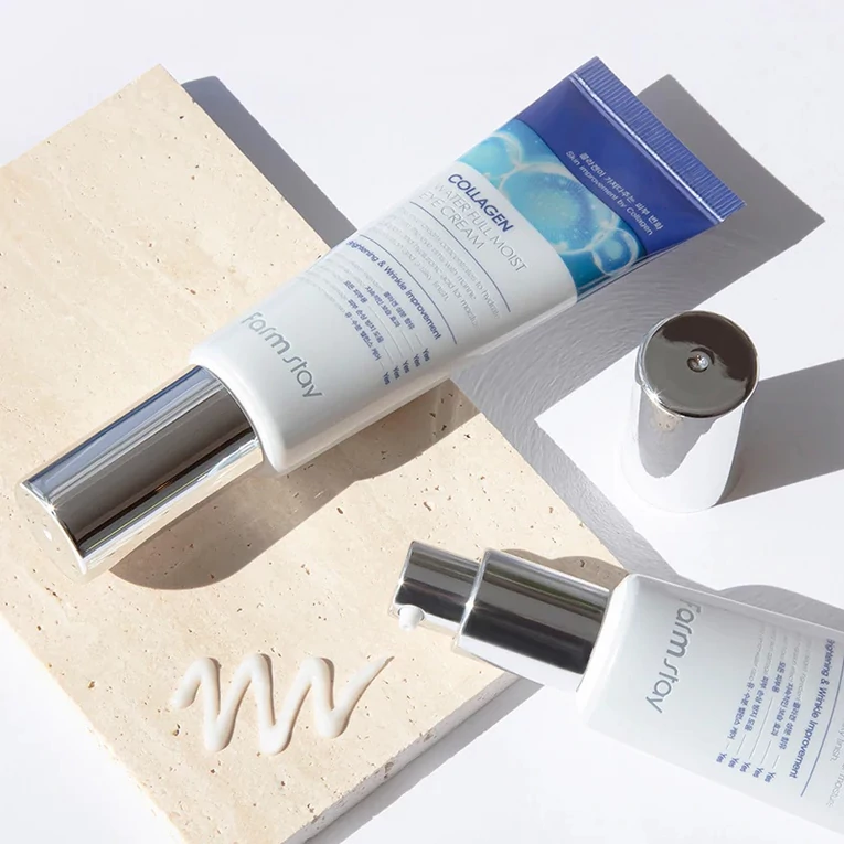 Farm Stay Collagen Water Full Moist Eye Cream feszesítő szemkörnyékápoló kollagénnel2