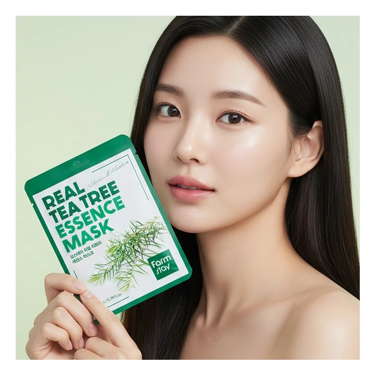 Farm Stay Real Tea Tree Essence fátyolmaszk teafa kivonattal1