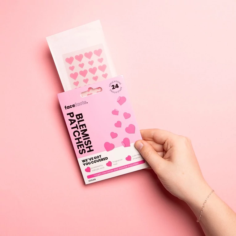 Face Facts Blemish Patches Pink Hearts szalicilsavas pattanástapasz2