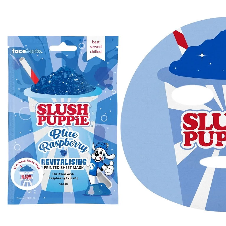 Face Facts Slush Puppie Blue Raspberry revitalizáló fátyolmaszk áfonyakivonattal