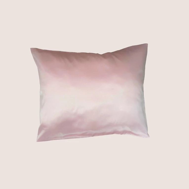 Infinite Blush púderrózsaszín selyemszatén párnahuzat 50x60 cm2