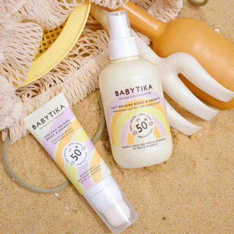 Mimitika Babytika ecsetes kiszerelésű fényvédő babáknak és gyerekeknek SPF50