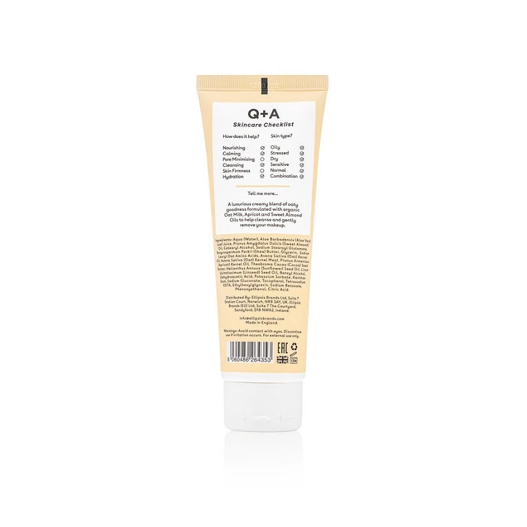 Q+A Oatmilk Cream Cleanser krémes arctisztító zabtejjel2