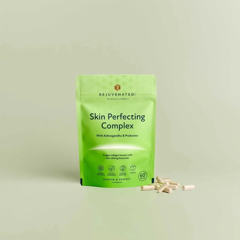Rejuvenated Skin Perfecting Complex vegán étrend-kiegészítő kapszulák ashwagandhával és probiotikumokkal