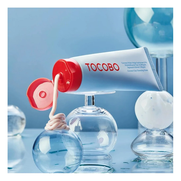 Tocobo Coconut Clay Cleansing Foam gyengéden habzó arctisztító rózsaszín agyaggal2