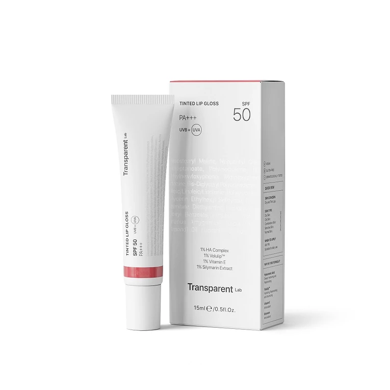 Transparent Lab Tinted Gloss színezett ajakápoló Rose árnyalat SPF502