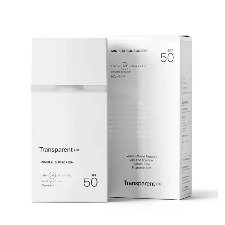 Transparent Lab Mineral Sunscreen ásványi fényvédő SPF 503