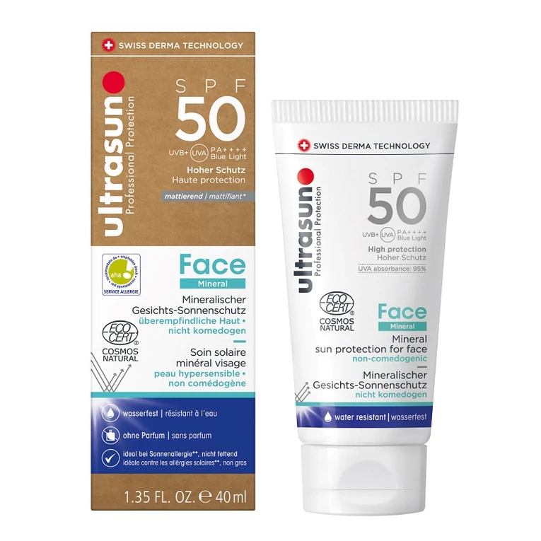 Ultrasun Mineral Face ásványi fényvédő arcra SPF50