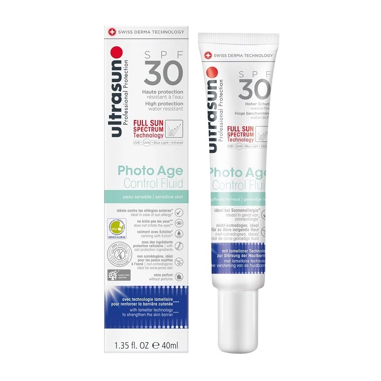 Ultrasun Photo Age Control Fluid SPF30  arcra való fényvédő érzékeny bőrre