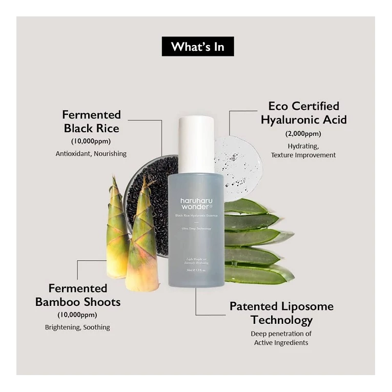 HaruHaru Wonder Black Rice Hyaluronic Essence hialuronsavas hidratáló esszencia2