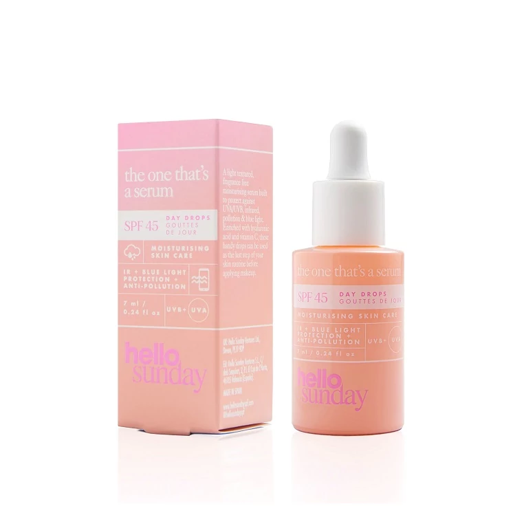 Hello Sunday The One That’s A Serum illatmentes f2ényvédő szérum arcra – mini kiszerelés SPF45