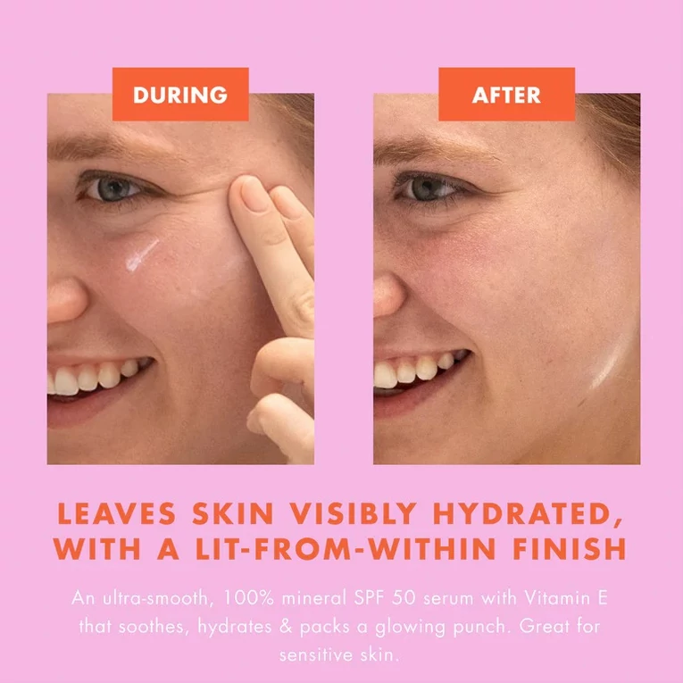 Hello Sunday The Mineral One Lightweight ásványi fényvédő szérum arcra SPF50