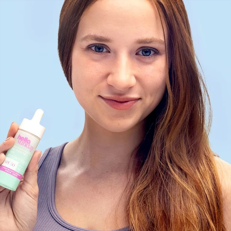 Hello Sunday The Mineral One Lightweight ásványi fényvédő szérum arcra SPF50