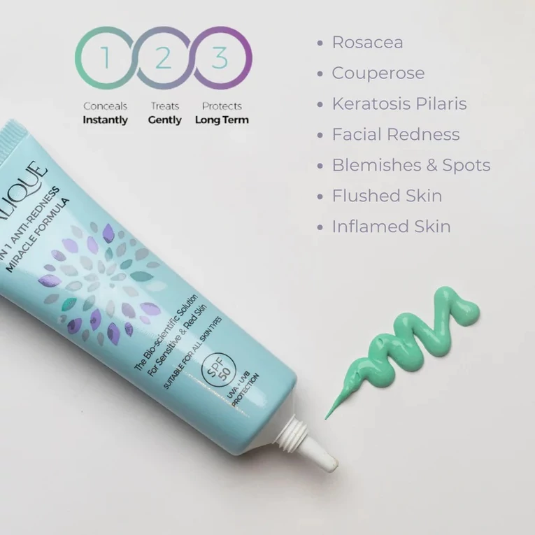 Rosalique 3 in 1 Anti-Redness Miracle Formula CC-krém rosaceás és érzékeny bőrre SPF502